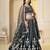 Green Georgette Embroidery, Sequins Work lehenga choli set