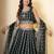 Green Georgette Embroidery, Sequins Work lehenga choli set
