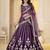 Wine Georgette Embroidery, Sequins Work lehenga choli set
