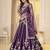 Wine Georgette Embroidery, Sequins Work lehenga choli set