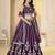 Wine Georgette Embroidery, Sequins Work lehenga choli set