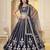 Navy Blue Georgette Embroidery, Sequins Work lehenga choli set