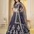 Navy Blue Georgette Embroidery, Sequins Work lehenga choli set