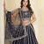 Navy Blue Georgette Embroidery, Sequins Work lehenga choli set