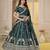 Dark Green Embroidery Zari, Sequins Work lehenga choli 
