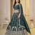 Dark Green Embroidery Zari, Sequins Work lehenga choli 
