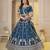 Teal Embroidery Zari, Sequins Work lehenga choli 