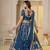 Teal Embroidery Zari, Sequins Work lehenga choli 