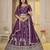WINE Embroidery Zari, Sequins Work lehenga choli 