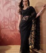 Black embroidered  sarees