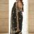 Black embroidered embellished zari net saree with unrtiched blouse piece