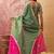 Green embellished sequinned  cotton saree