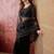 Black embroidered net sarees