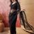 Black embroidered net sarees
