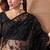 Black embroidered net sarees