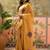Mustard  cotton saree