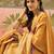 Mustard  cotton saree