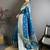 Blue woven design zari silk blend handloom banarasi saree