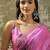Pink ethnic motifs embroidered  cotton saree