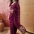 Purple embroidered  sarees