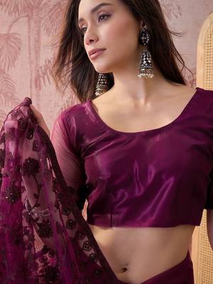 Purple embroidered  sarees 4