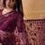 Purple embroidered  sarees