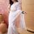 White embroidered  sarees