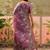 Purple floral  cotton designer saree