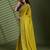 Lime beads stones silk chiffon party sarees