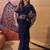 Navy blue embroidered  sarees
