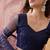 Navy blue embroidered  sarees