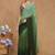 Green ombre sequinned  georgette designer saree
