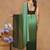 Green ombre sequinned  georgette designer saree