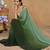 Green ombre sequinned  georgette designer saree