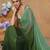 Green ombre sequinned  georgette designer saree