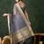 Grey woven design saree with blouse piece