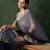 Grey woven design saree with blouse piece