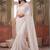 Off white embellished sequinned poly georgette saree