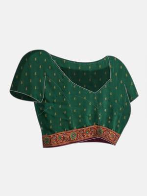 Purple floral woven design sarees with unstitched blouse piece 4