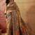 Mustard printed sarees blouse piece