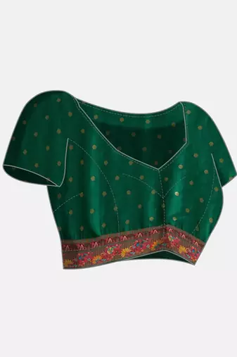 Mustard printed sarees blouse piece
