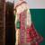 Pink ethnic digital printed festive wear printing saree with matching blouse