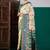 Cream ethnic digital printed festive wear saree with unstitched blouse piece