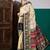 Black ethnic digital printed festive wear printing saree with matching blouse