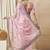 Pink striped embellished saree