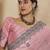 Pink striped embellished saree