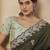 Olive embellished saree with matching blouse