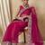 Pink embellished saree with matching blouse