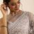 Off white off white floral beads and stones net saree