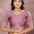 Pink embroidered saree with matching blouse piece